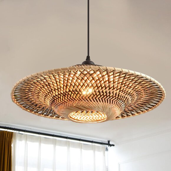 hualuosi Other - Natural Woven Pendant Light Fixture